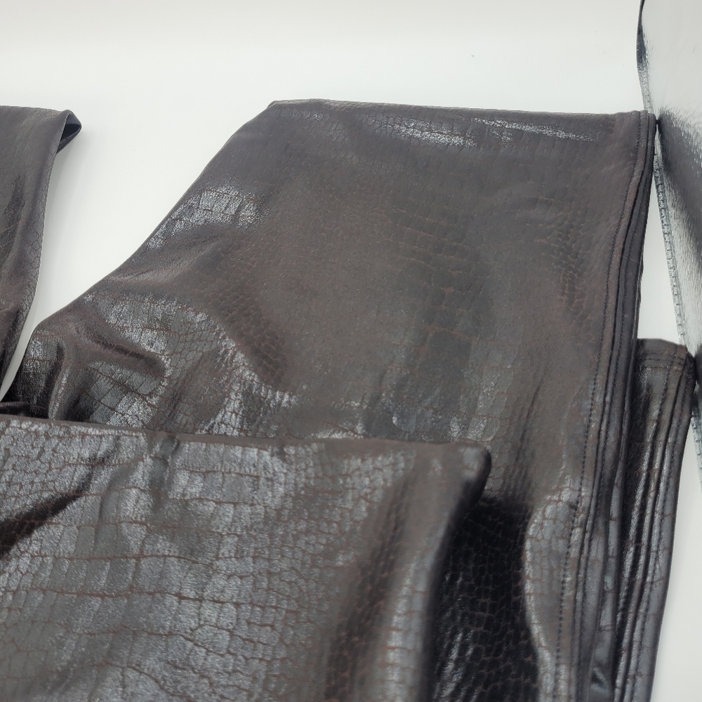 Spanx Python Print Leggings Chocolate Brown Sz La… - image 5